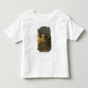 Kopfstein-Straße u. gelbe Gebäude in Mexiko Kleinkind T-shirt
