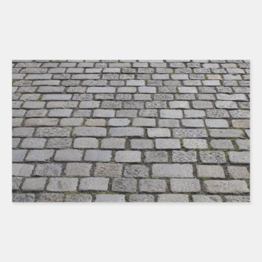 Kopfsteinpflaster Rechteckiger Aufkleber (Vorderseite)