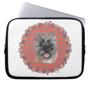 Kopfstudie auf Tartan Laptopschutzhülle