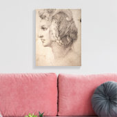 Kopfstudie Leinwanddruck (Insitu (Wohnzimmer))