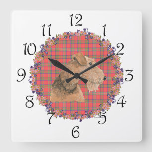 Kopfstudie Quadratische Wanduhr