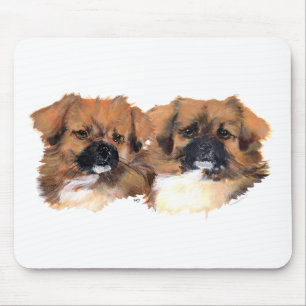 Kopfstudie Tibet-Spaniels Mousepad