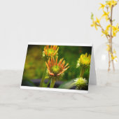 Kopfstütze, Karte (Gelbe Blume)