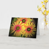 Kopfstütze, Karte (Gelbe Blume)