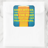 Kopfstützen Quadratischer Aufkleber (Tasche)