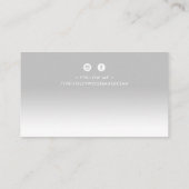 KOPFTEXT minimalistisch moderner, fett schwarzer T Visitenkarte (Rückseite)