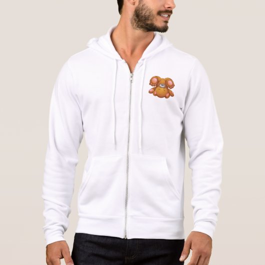 Kopfüber-Teddybär Hoodie (Vorderseite)