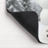 Kopfüberer Schneemann Mousepad (Ecke)