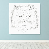 Kopfzeichnung einer Perserkatze Leinwanddruck (Insitu (Holzboden))