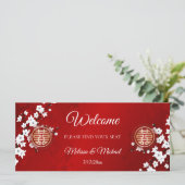 Kopfzeile der Hochzeitssattelkarte (Stehend Vorderseite)