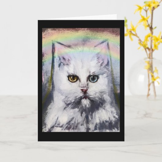 "Kopi Cat" Karte (Gelbe Blume)