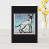 "Kopi Cat"-Karte Karte (Gelbe Blume)