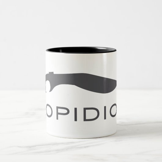 Kopidion-Schwert-Logo-Tasse Zweifarbige Tasse (Mittel)