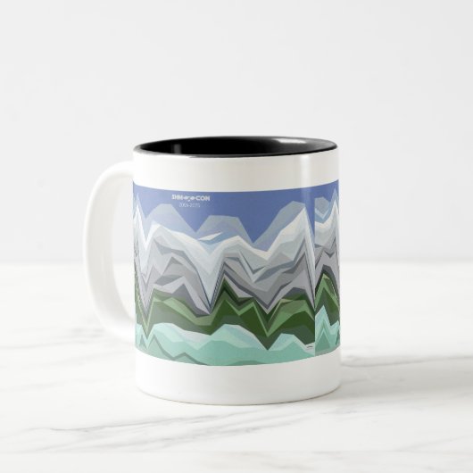 Kopidion Shmoocon-Datenvisualisierung Zweifarbige Tasse (Vorderseite Links)