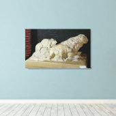 Kopie der Bisonskulptur, Le Leinwanddruck (Insitu (Holzboden))