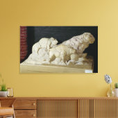 Kopie der Bisonskulptur, Le Leinwanddruck (Insitu (Wohnzimmer))