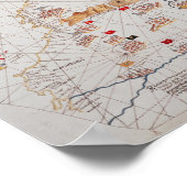 Kopie der katalanischen Karte Europas, Nordafrika Poster (Ecke)