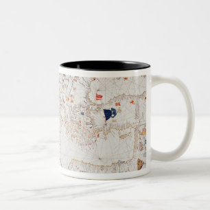 Kopie der katalanischen Karte von Europa, Zweifarbige Tasse