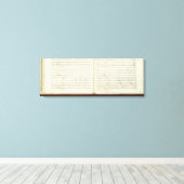 Kopie des Autogrammes "The Magic Flute" Leinwanddruck (Insitu (Holzboden))