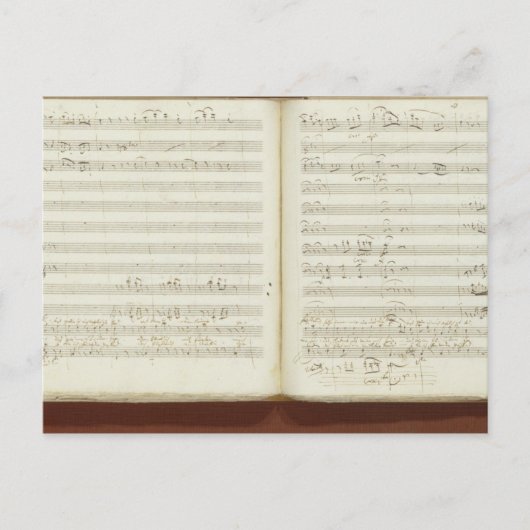 Kopie des Autogrammes "The Magic Flute" Postkarte (Vorderseite)