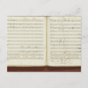 Kopie des Autogrammes "The Magic Flute" Postkarte