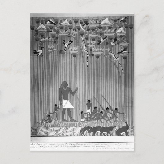 Kopie des malerischen ägyptischen Reliefs zum Ange Postkarte (Vorderseite)