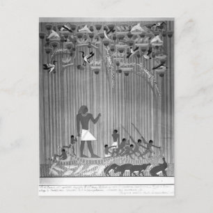 Kopie des malerischen ägyptischen Reliefs zum Ange Postkarte