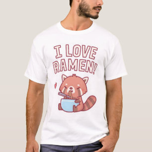 Kopie des Niedlichen Red Panda I Liebe Ramen T-Shirt