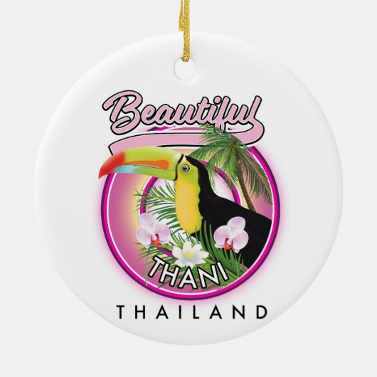 Kopie des schönen Thani Thailand Keramik Ornament (Hinten)