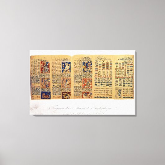 Kopie eines Fragments des Dresdner Codex Leinwanddruck (Vorderseite)