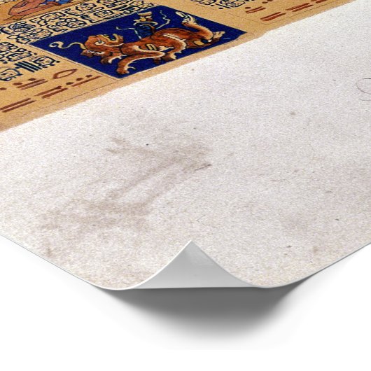 Kopie eines Fragments des Dresdner Codex Poster (Ecke)