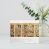 Kopie eines Fragments des Dresdner Codex Postkarte (Stehend Vorderseite)