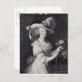 Kopie eines Portraits von Marie-Antoinette Postkarte (Vorne/Hinten)