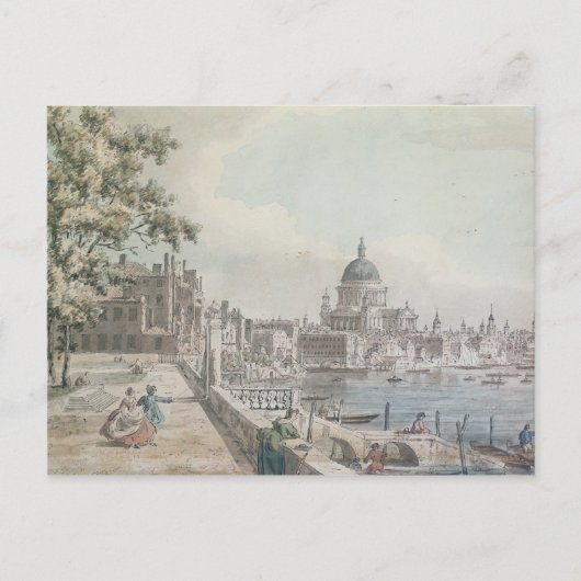 Kopie eines Teils eines zeichnend von Canaletto, S Postkarte (Vorderseite)