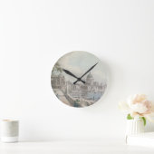 Kopie eines Teils eines zeichnend von Canaletto, S Runde Wanduhr (Zuhause)