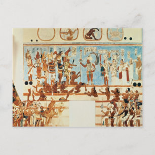 Kopie eines Wandbilds von Bonampak Postkarte