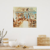 Kopie eines Wandgemäldes von Bonampak Poster (Küche)