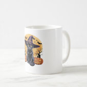 Kopie Katzen Skulls Creepy Niedlich Kitty Goth Bla Kaffeetasse (VorderseiteRechts)