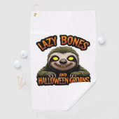 Kopie von Lazy Bones and Halloween Groans - Creepy Golfhandtuch (Insitu)
