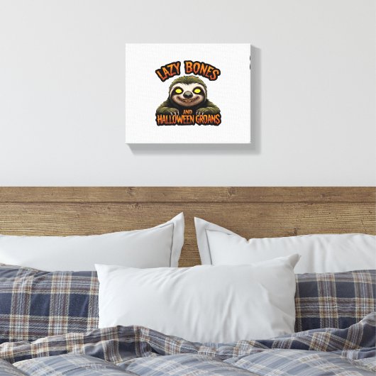 Kopie von Lazy Bones and Halloween Groans - Creepy Leinwanddruck (Insitu (Schlafzimmer))