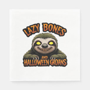 Kopie von Lazy Bones and Halloween Groans - Creepy Serviette