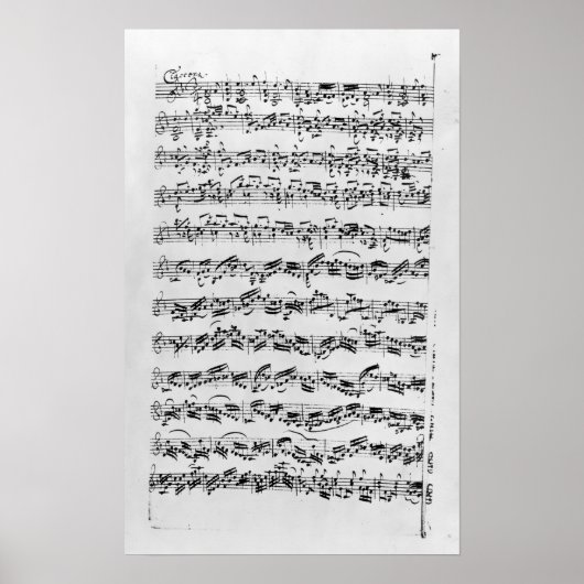 Kopie von "Partita in D Minor for Violin" Poster (Vorne)