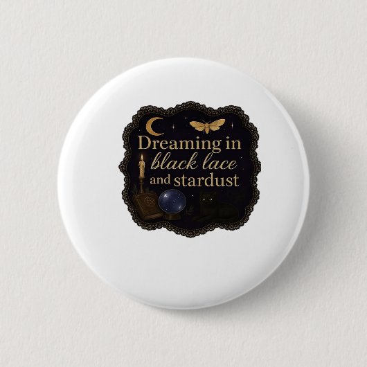 Kopie von Whimsigoth Fantasy Mystische Wälder, Mon Button (Vorderseite)