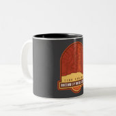 Kopie von Zion Narrows Bottom Up to Big Springs -  Zweifarbige Tasse (Vorderseite Links)