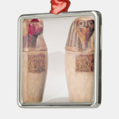 Kopien von zwei canopic Gläsern des neuen Silbernes Ornament (Links)