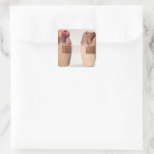 Kopien von zwei kanopischen Gläsern des Neuen Köni Quadratischer Aufkleber (Tasche)