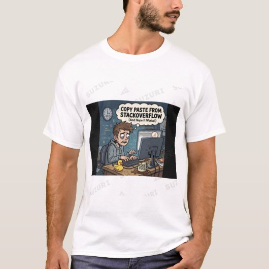 Kopiere Einfügen von StackOverflow - Lustiges 3-Uh T-Shirt (Vorderseite)
