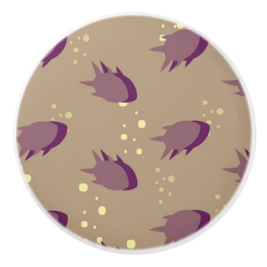 kopieren Sie mit Fischen 2 Keramikknauf (Vorderseite)
