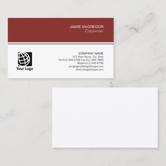 Kopieren von Autoren Publishing Einfach Minimal Be Visitenkarte (Vorne/Hinten)