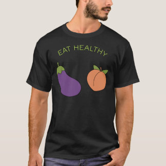 Kopieren von Eggplant und Peach-T - Shirt